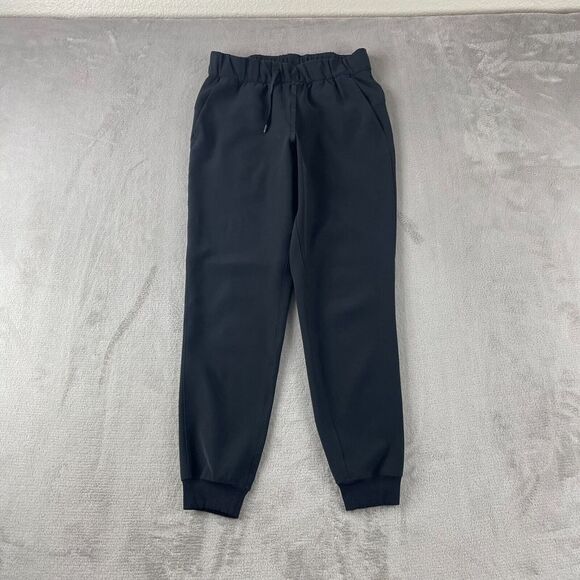 lululemon athletica Pants - Lululemon On The Fly Jogger‎ Women 4 Black Drawcord Pockets Gym Travel Pants